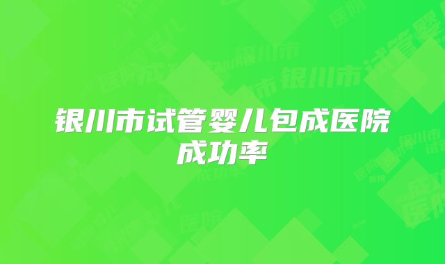 银川市试管婴儿包成医院成功率