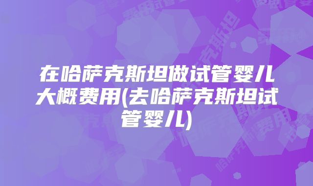 在哈萨克斯坦做试管婴儿大概费用(去哈萨克斯坦试管婴儿)