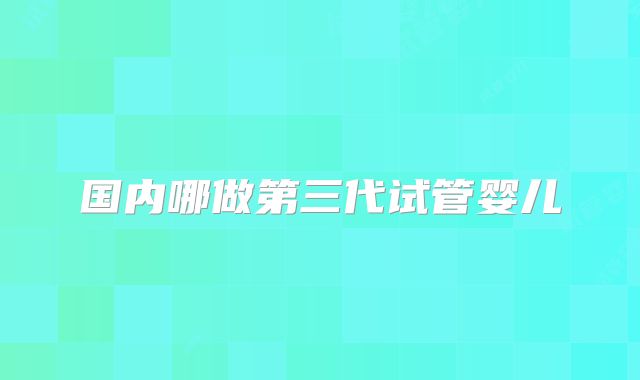 国内哪做第三代试管婴儿