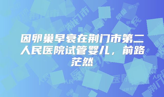 因卵巢早衰在荆门市第二人民医院试管婴儿,前路茫然