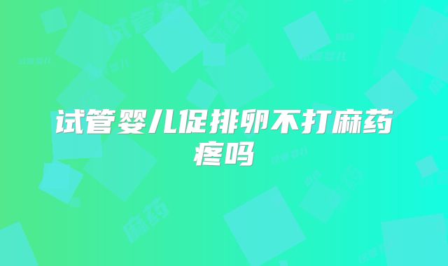 试管婴儿促排卵不打麻药疼吗